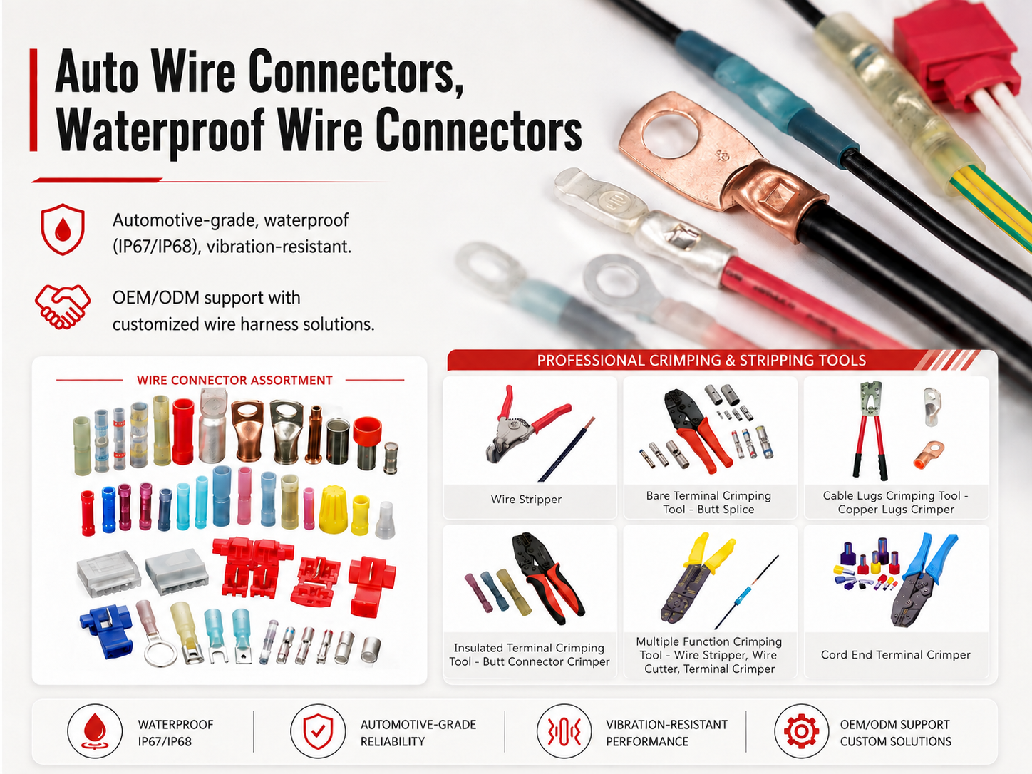 Auto Wire Connectors, Waterproof Wire Connectors